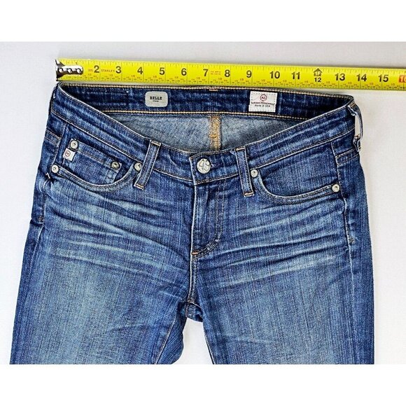 AG Adriano Goldschmied Size 25X31 Women's Belle Flare Blue Denim 5 Pocket Jeans - Picture 2 of 12